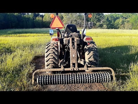 Field Tuff 6 Foot Cultipacker with a Compact Tractor