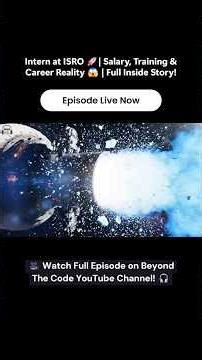 Watch: Intern at #ISRO 🚀 Salary, Training & Career Reality 😱 Full Inside Story 🎙️#shorts