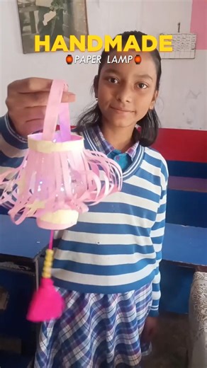 Beautiful Paper Lamp DIY✨| Easy Craft Idea at Home #diy #craft #papercraft #easycraft #yt #ytshorts