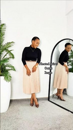 6 Pleated skirts styled for church outfits #churchoutfit #outfitinspo