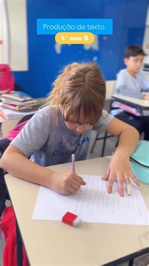 Clarinha in writing class