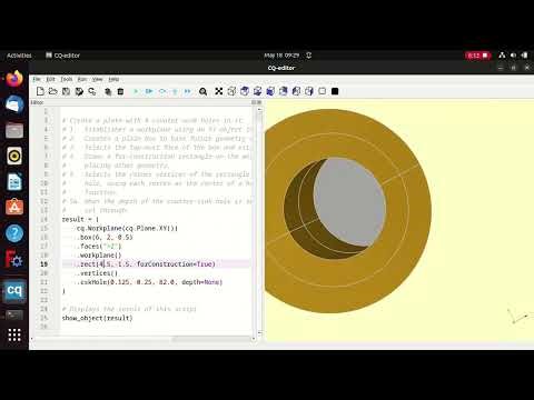 rectangle holes using cadquery/ #expérimentation