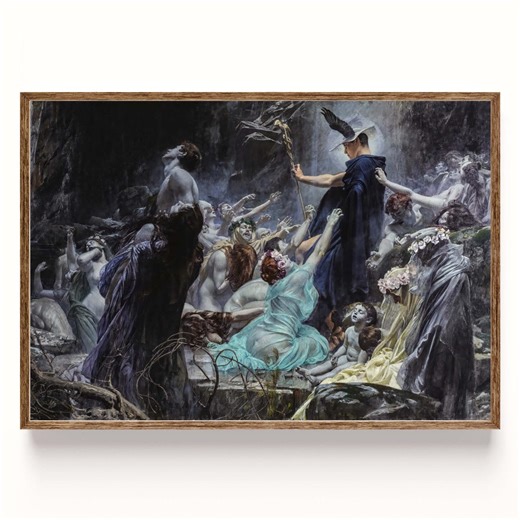 Souls on the Banks of the Acheron Adolf Hirschl Poster Dark Academia Gothic Art - Etsy