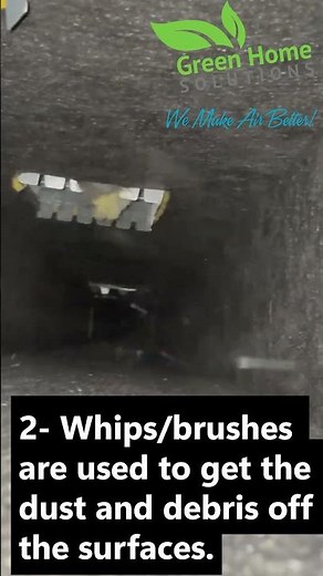 Duct Cleaning with Vacuum and Whips