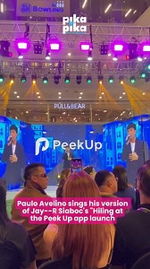 111K views · 3.6K reactions | Paulo Avelino sings his version of Jay--R Siaboc's "Hiling at the Peek Up app launch #PeekUp #PauloAvelino #Hiling #JayRSiaboc#DaveAlmarinez #AraMina #AForceVentures #ridehailingapp #EntertainmentNewsPH#PikapikaPH | Pikapika | Facebook