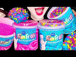 ASMR Funfetti Icing 펀페티 아이싱 먹방 Mukbang, Eating
