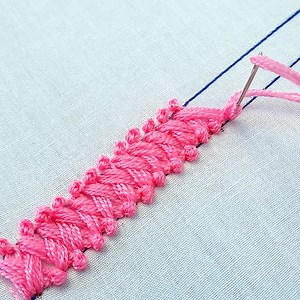 3.4K views · 49 reactions | Basic borderline hand embroidery design for beginners | Dian Embroidery | Facebook