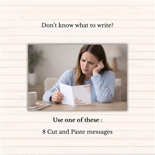 What to Write in a Card – Printable Cut & Paste Messages – 8 Meaningful Messages – Instant Download - Etsy