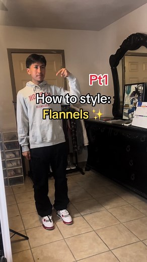 Whats the next piece 🤔 • • • #tonitolux #flannels #brownflannel #blackpants #travisscottdunks #dunksb • • • Styling flannel Styling black pants Styling nike dunks