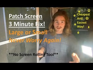 Repair Window Screen w Glue Gun - 3 Minutes - Cheapest, Easiest Way, S,M,L,XL Holes
