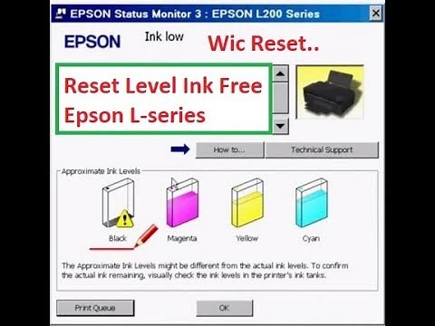 Free Reset Ink Level Epson L200, L300,L800... with wic reset