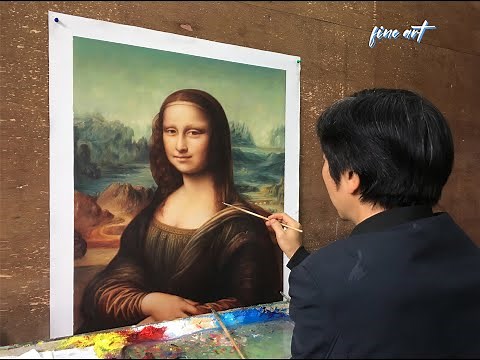003 Copy Leonardo da Vinci Painting: Mona Lisa 第一次复制古典油画 达芬奇作品：蒙娜丽莎