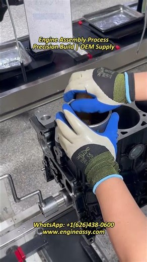 Piston Installation into Engine Block – Precision Engine Assembly