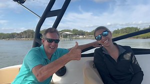 Today we tested Bayliner’s new V20 Bowrider and it is Bug’s approved! | Boating Magazine