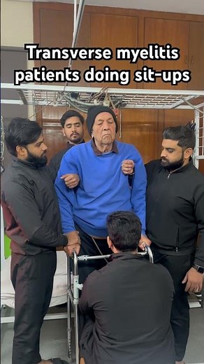 Transverse myelitis patients doing situps #transversemyelitis #physiotherapy #rehablitation #neuro