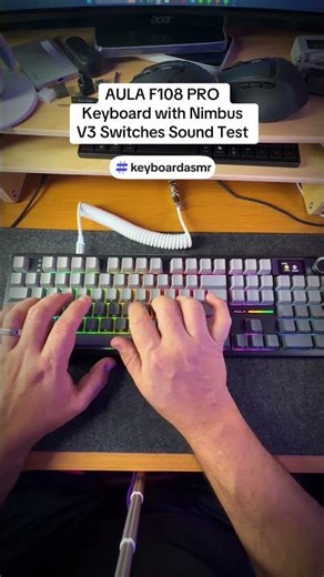 AULA F108 PRO Keyboard with Nimbus V3 Switches Sound Test - super creamy keyboard! #tinoreviews