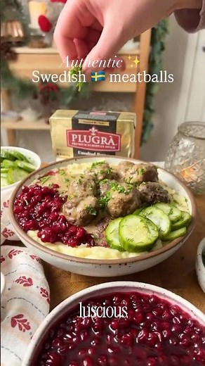 🇸🇪BEST Authentic Swedish Meatballs with Creamy Sauce! #Swedishmeatballs #swedishfood