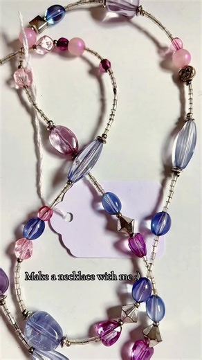 Found some old jewellery in charity shops and used them to create a new necklace! #fyp #jewellery #handmadejewellery #necklace #crafttiktok #beads #create #smallbusiness #jewellerybusiness #jewellerytok