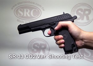 SRC SR-33 Airsoft CO2 Pistol Shooting Test
