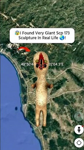 I Found Very Giant SCP 173 Sculpture In Real life Google Earth map and Google #googleearth #google