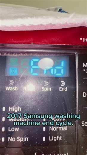 2017 Samsung washing machine end cycle.