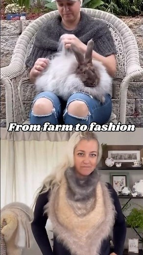 Farm to Fashion | How I Turn Angora Rabbit Fiber into Yarn 🧶 #diy #petslover #bunnies