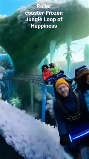 Roller coaster-Frozen Jungle Loop of Happiness#LoopCoaster #FrozenJungle#USATrending#ThrillRide#Snow