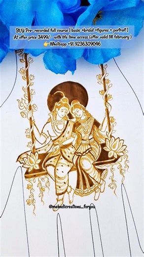 Komal maurya | “Shiv–Parvati Mehndi Tutorial 🤍✨ Learn how to create divine expressions, perfect face proportions & detailing step-by-step. This design is... | Instagram