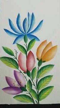 how to make easy flower painting#pastel colour #youtube