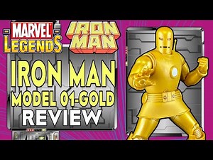 Marvel Legends IRON MAN MODEL 01-GOLD Action Figure Review - Iron Man Retro Wave