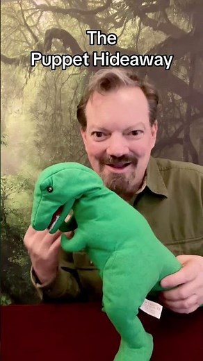 Puppet of the Day -T-Rex dinosaur made by Folkmanis Puppets - The Puppet Hideaway with Eric Thomsen
