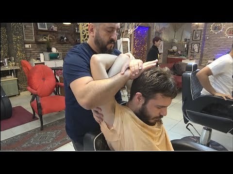 TURKISH BARBER MASSAGE | SPINE CRACKING | UNINTENTIONAL ASMR MASSAGE