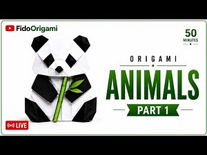 🐼 Origami Animals Live – Part 1 | Relaxing Origami Art