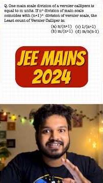 Students Fail to solve this Question of Vernier? #jee #physics