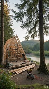 Building a Dream A-Frame Between Two Pines ✨
