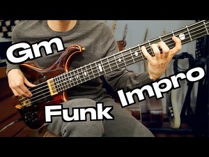SMOOTH BASS FUNK LINE | Gm IMPROVISATION FUNK FUSION, Alembic