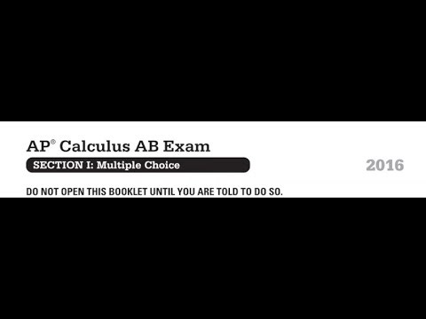 Calculus AB Multiple Choice No Calculator Practice