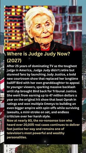Where is Judge Judy Now? (2025)#shorts