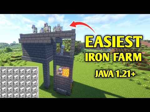 EASIEST Iron Farm in Minecraft 1.21 Java – Unlimited Iron!