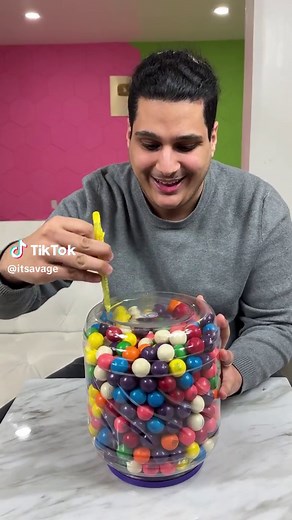 Spilled Gum Balls Prank On My Brother 🤣 #foryou #foryoupage | gum ball