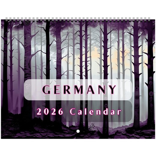 Germany 2026 Calendar, Bavarian Peaks & Rhine Valley Views (11x8.5”) - Etsy
