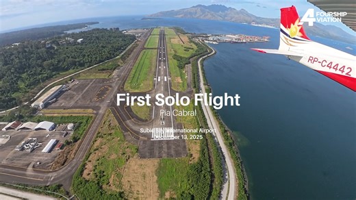 Former Vice Mayor of Taytay, Rizal, Pia Cabral —now a student pilot of APG—has officially completed her First Solo Flight at Subic Bay International Airport. ✈️ Facing strong winds and a rush of emotions, Pia took to the skies with one goal in mind: to make her parents, instructor, and everyone who believed in her proud. What followed was a milestone few get to experience—flying an aircraft on her own for the very first time. After landing, the feeling was pure pride and gratitude. A dream reali