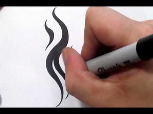 Flame Tattoos - Drawing Simple Tribal Flames