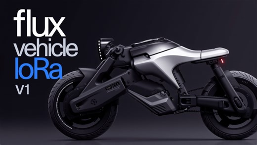flux.1 lora concept vehicle 2d rendering 概念载具发布下载！
