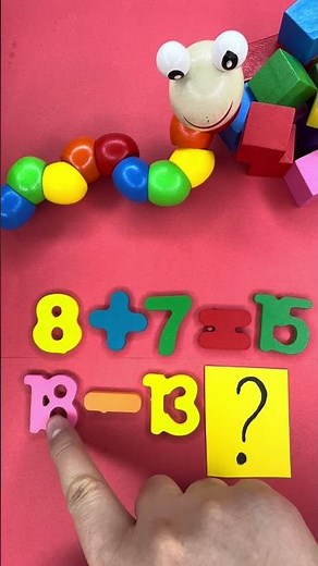 8+7=15 “18 − 13 = ? – Subtraction Practice”