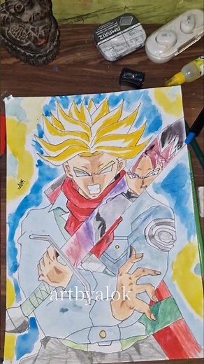 Drawing trunks🥶😡 #wigitachi #trunks #anime ‪@hakusenpaiarts‬