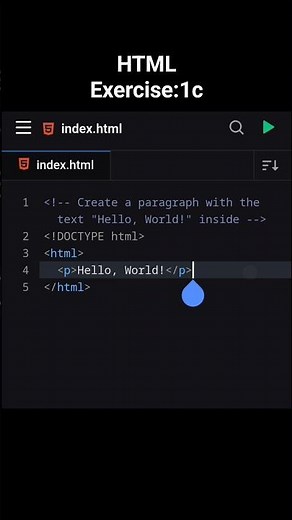 Basics of HTML Exercise 1c#html #html5 #css #css3 #frontend