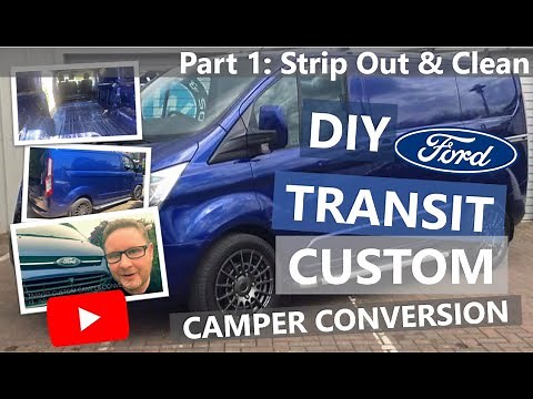 EP1 | DIY Camper Van Conversion | Remove Old Ply & Bulk Head in Transit Custom
