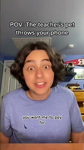 POV: The teacher’s pet throws your phone #pov #satire #school #comedy #teacherspet