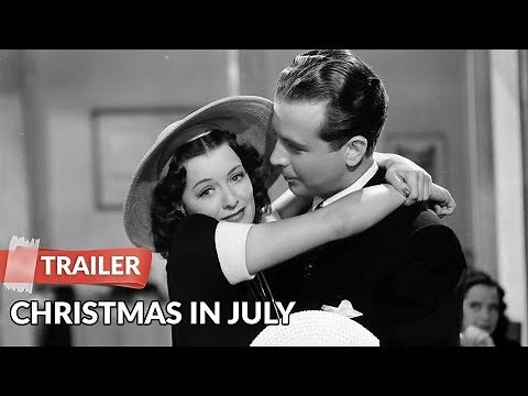 Christmas in July (1940) Trailer | Dick Powell | Ellen Drew